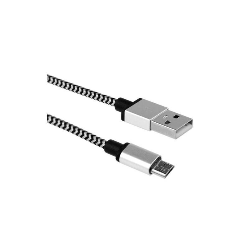 Вневременной дизайн 3/6/10 футов Алюминиевый плетеный кабель Micro USB для синхронизации данных и зарядки для вашего телефона Android