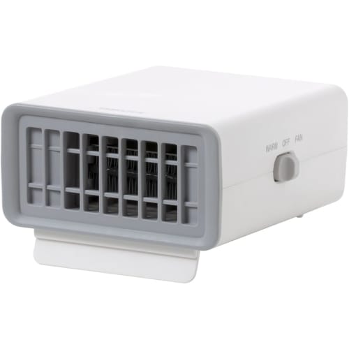 YAMAZEN Heater Ceramic Heater Ceramic Fan Heater Compact Quick Heating Mini Handheld Heater 2WAY (Warm Air/Blower) Small Desk Heater with Stand White