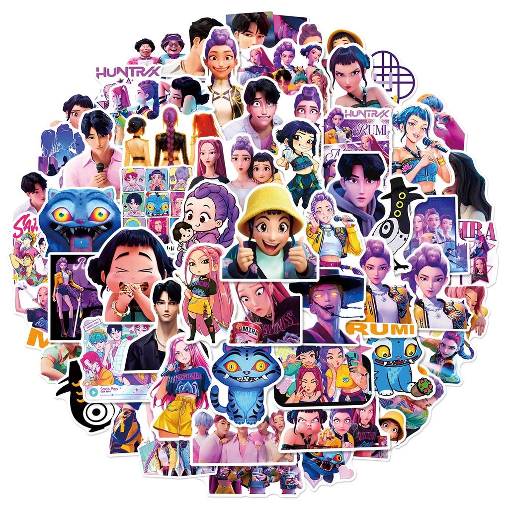 Мультфильмы K-pop Охотники на демонов Сделай сам Мультяшная наклейка Водонепроницаемое украшение Моно Скейт Блокнот Граффити Игрушка
