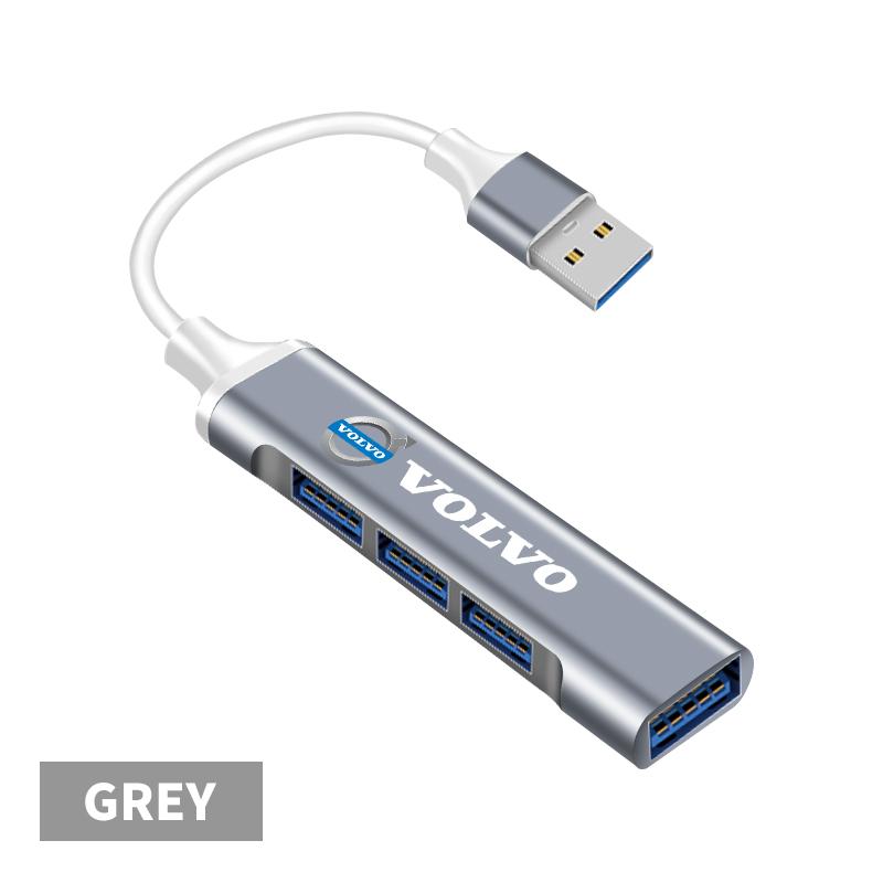 USB HUB 3.0 4 Port Multi Splitter Adapter OTG USB For Volvo AWD V60 V40 XC90 S60 XC60 S90 V90 CX70 XC40 C40 C70 EX90 Rdesign