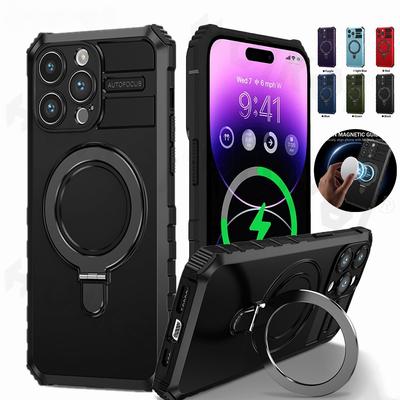 Чехол-подставка Magsafe для iPhone 15 Pro max 14 Pro max 14 13 Pro 12 11/SAmsung S24 S23 S22 S21 Ultra S20 FE Ring, магнитные чехлы-держатели