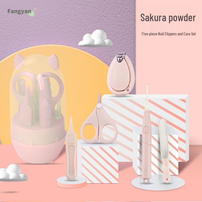 Newborn Baby Nail Clipper Set: Anti-Pinch Clippers, Children's Nail File & Ear Spoon