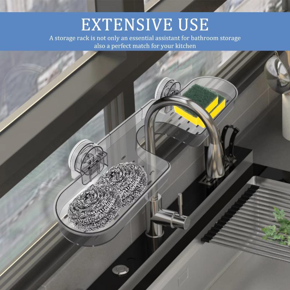 Стеллаж для хранения кранов без сверления Многоцелевой держатель для полотенец для губки Полка для унитаза