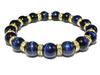 Kanoishi Stone for Your Blue Tiger Eye Power Stone Bracelet for Gold Natural AAA Medium 16cm [Success Wrist!] Women, [Purification Set, Pebbles,