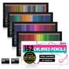 Feela Colored 152 Color Metallic Adult Coloring Включает карандаш для хранения художественных принадлежностей Входной список цветов Карандаши, на масляной основе,
