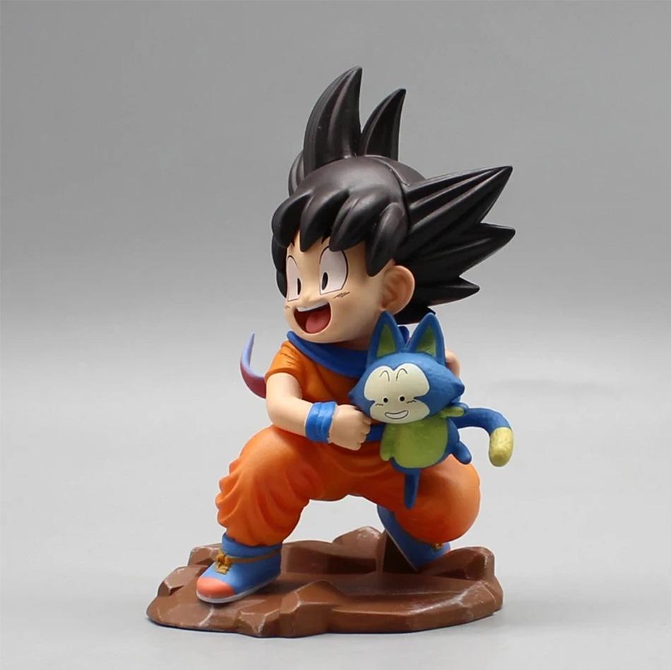 Фигурка ребенка Goku из Dragon Ball высотой 14 см с Пурой и Ямчей - Аниме ПВХ Модель Игрушка Украшение для стола Подарок для фанатов