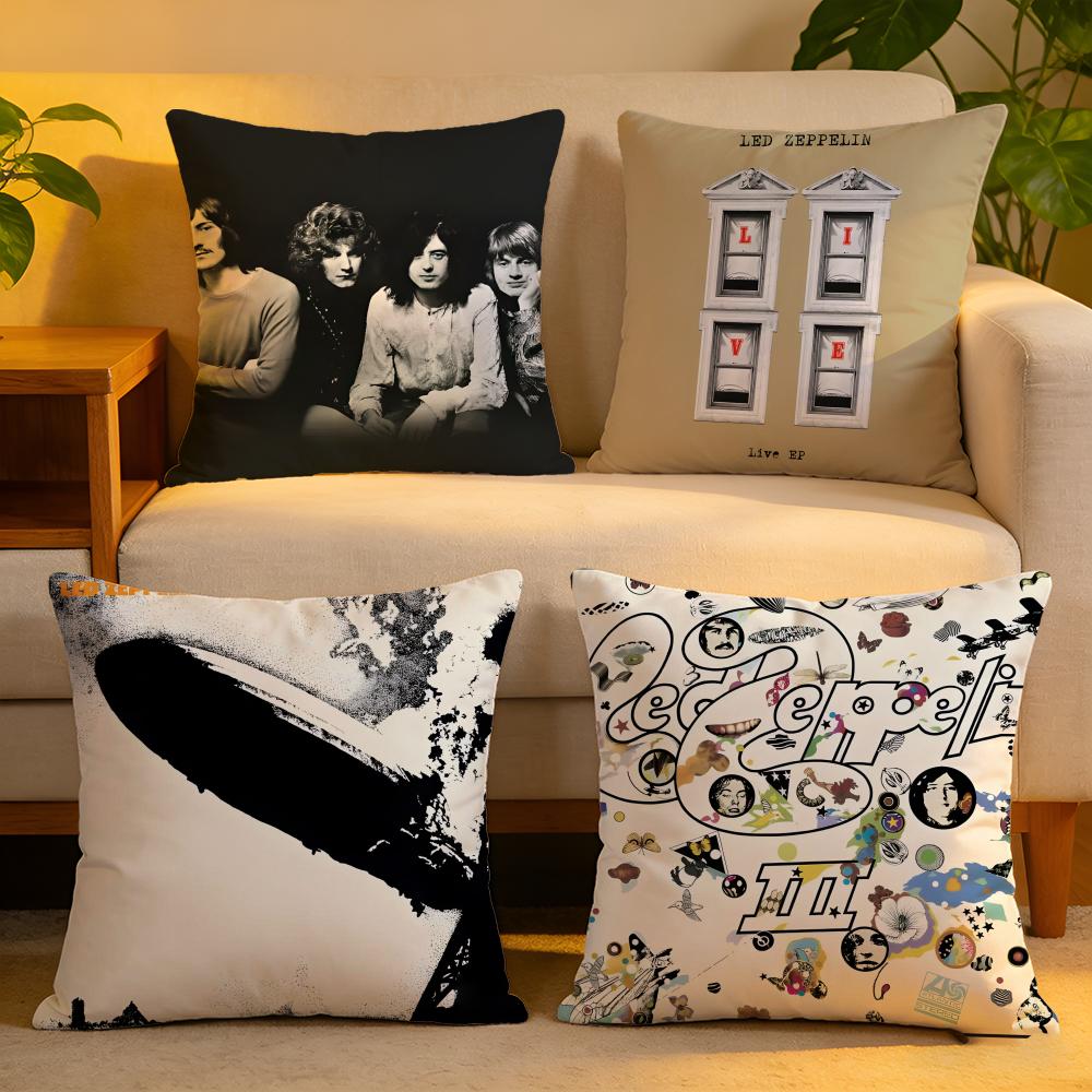 Cushion Cover Linen SkinFriendly Soft Decorative Case for Sofa Home Decor Band LLed ZZeppelin Pillow cover