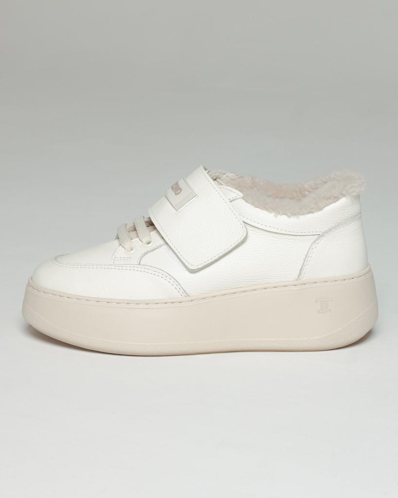 Кроссовки зимние на платформе Tucino 72101 37 молочные кожа