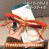 Men'S Women'S Fashion New Cat'S Eye Hd Reading Glasses New Large Frame Blue Light Blocking Presbyopia Glasses To +4.0
