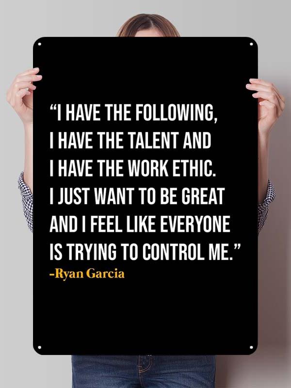 Райан Гарсия Боксер Металлические Знаки Эстетика Декора Комнаты Мужчины Индивидуальный Боксерский Постер Жестяные Таблички для Настенного Искусства Мужской Пещеры Винтажная Металлическая Табличка