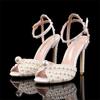 Fashion Maogu Women Sandals Fashion High Quality Wedding Shoes Women New Pearls Studs Luxury Peep Toe High Heels Buckle Woman Sandal 43