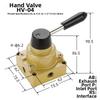 Manual Air Flow Control Valve with Rotating Lever Handle Suitable for Industrial Machines and Fluid Handling Systems