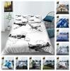 3D Transportation Bedding Set, Aircraft or Train Duvet Covers, Pillowcases, 2 or 3 Soft and Comfortable Zippered Home Decor