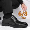 Big Size Elevator Shoes Men Leather Shoes Height Increasing Shoes For Man Increase Insole 6-8CM Invisible Heightening Lift Shoes