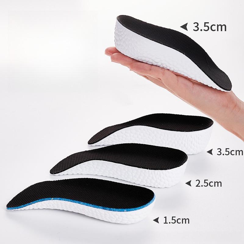 Arch Support Height Increase Insoles Half Pads Orthopedic Breathable Memory Foam 7 Points Lifts Shoe Pads Flat Feet Support
