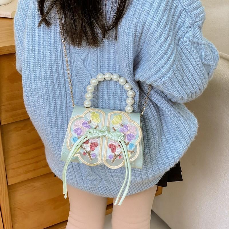 Детская милая сумка через плечо из полиэстера с декоративной строчкой для школы