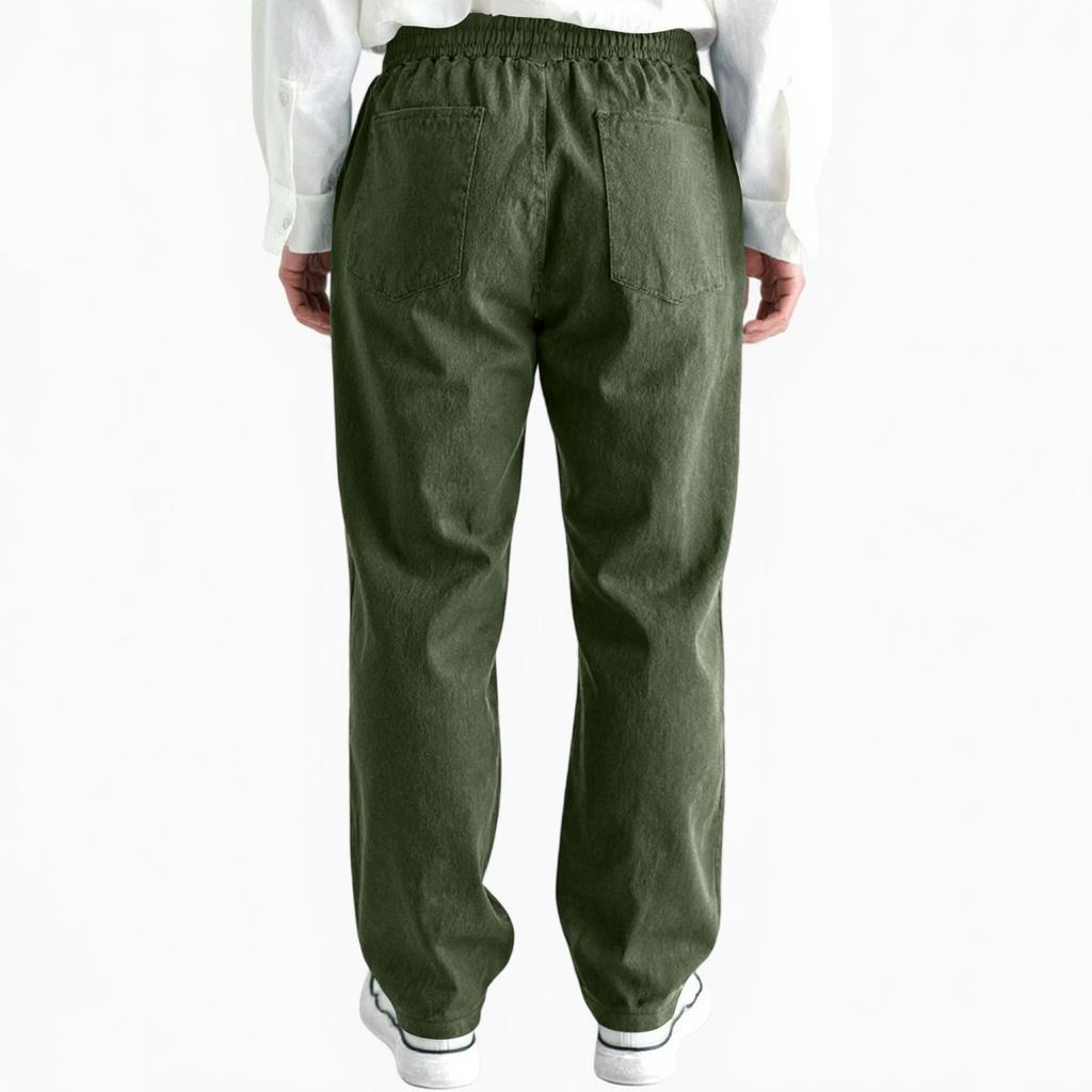 Мужская Мода  Досуг  Средняя Посадка  Длинный Стиль  Повседневные Брюки