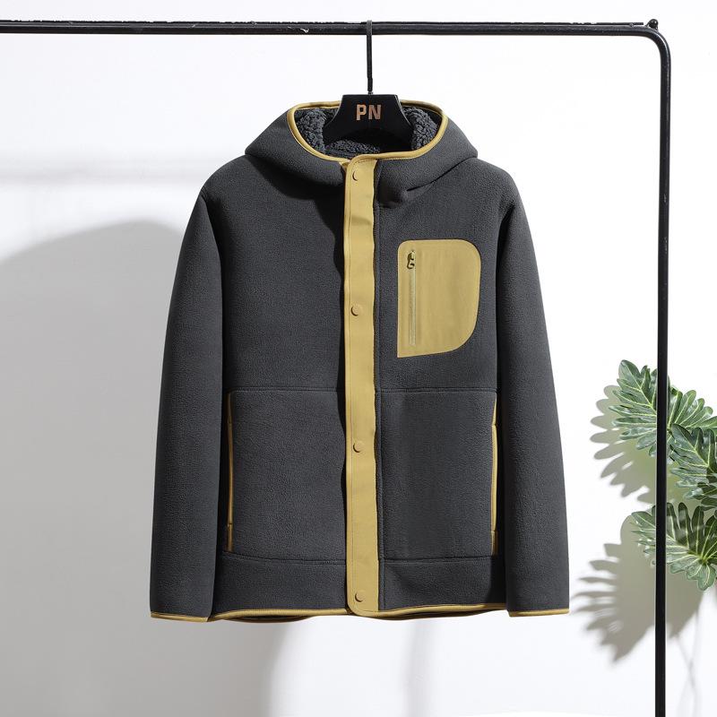 Спортивная куртка Polar Fleece для мужчин и женщин, ветрозащитная, теплая, утолщенная, из овчины, подходящая по цвету куртка