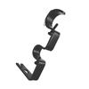 3Pcs Black Curtain Rod Bracket Iron Curtain Rod Hook Heavy Duty Curtain Rod Holder  For Bedroom