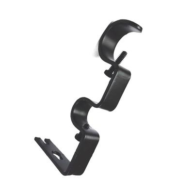 3Pcs Black Curtain Rod Bracket 12.2 X 5.3cm Drapery Hook Heavy Duty Curtain Rod Hook  For Bedroom