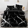 Мраморный пододеяльник King Queen с классным черно-белым текстурным узором, комплект постельного белья для подростков и взрослых, 2/3 предмета, полиэстер, пододеяльник