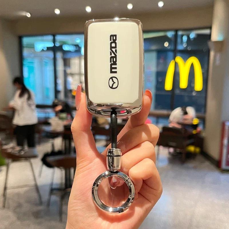 For Mazda 3 Alexa CX4 CX5 CX8 2019 2020 3 Buttons Keychain Auto Styling Accessorises TPU Car Smart Remote Key Case Cover Shell j1