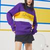 Толстовки Li Ning Унисекс Новые Фиолетовые Lakers С круглым вырезом Утепленные Обычные AWDQ654-4