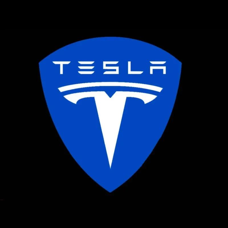 2 шт. Светодиодная подсветка приветствия 'Призрачная тень' Проектор с логотипом Лазерная подсветка двери Для Tesla 2018-2025 Модель X S 3 Y Аксессуары