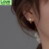 Authentic 925 Sterling Silver Flowers Zirconia Ear Clip For Female Fine Jewelry Dainty Design Hoop Earrings Wedding Gift