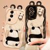 Applicable To Opporeno11/10/9pro Mobile Phone Case A93s Cute Three-dimensional Panda Doll Cartoon Silicone Anti-fall