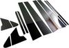 Finish Stainless Steel Black Plated Pillar Panels for Wagon R Stingray Visors Set Compatible with and 44 Wagon R and Stingray Ultra-Mirror