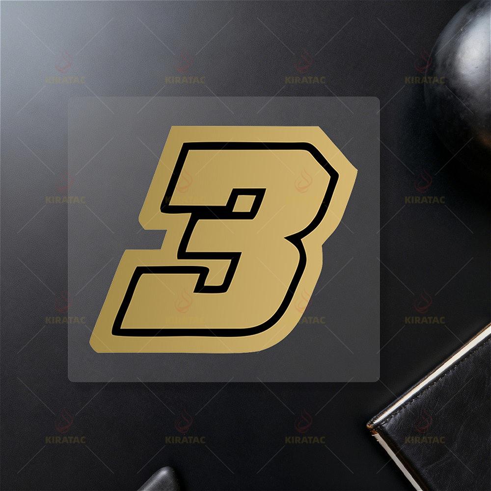 1 шт. Золотые наклейки с номерами для мотоцикла, водонепроницаемые, для бензобака, обтекателя, шлема, окон автомобиля, двери, корпуса скутера, виниловые наклейки