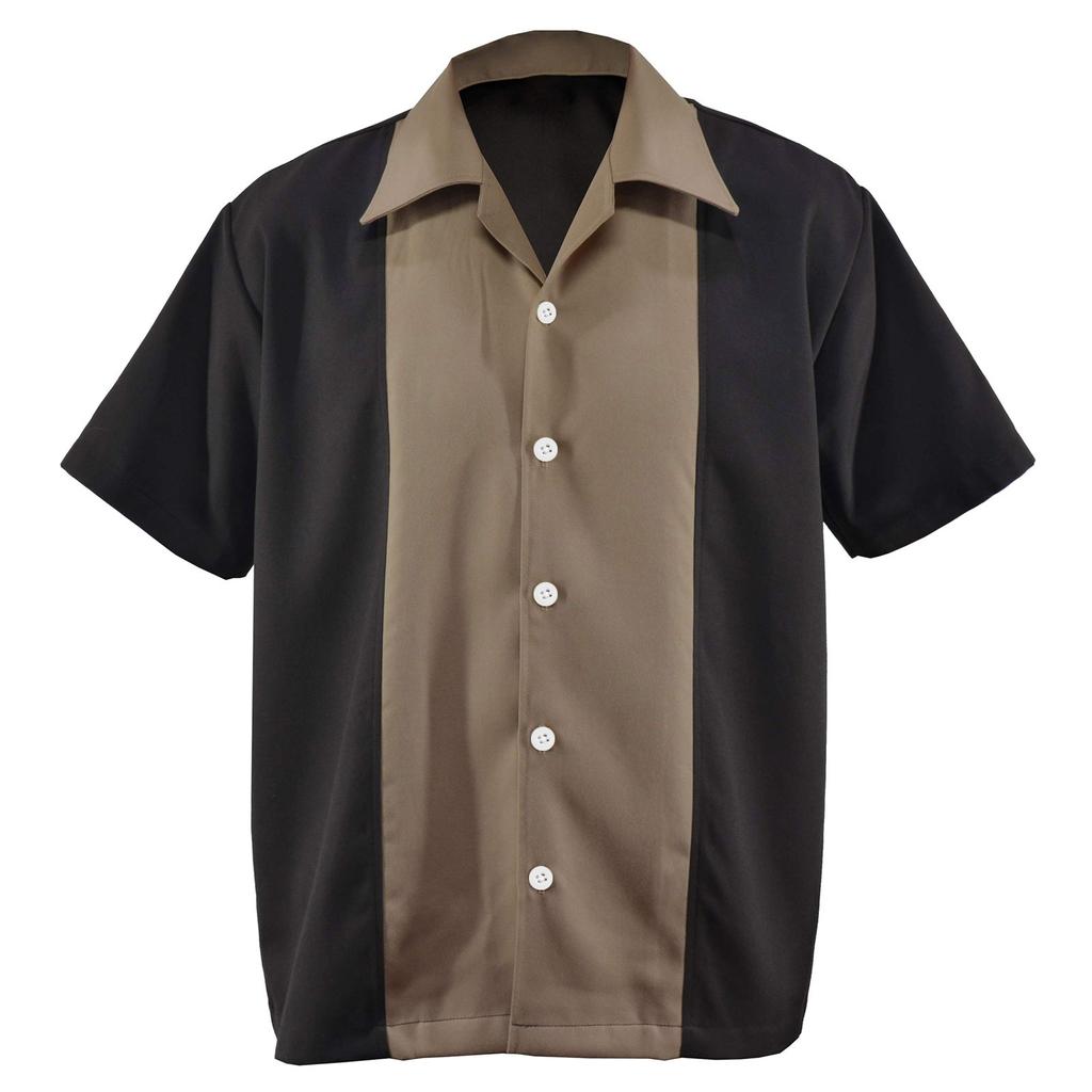 Гавайская рубашка для мужчин, мужские винтажные рубашки для боулинга на пуговицах, летняя пляжная рубашка с коротким рукавом