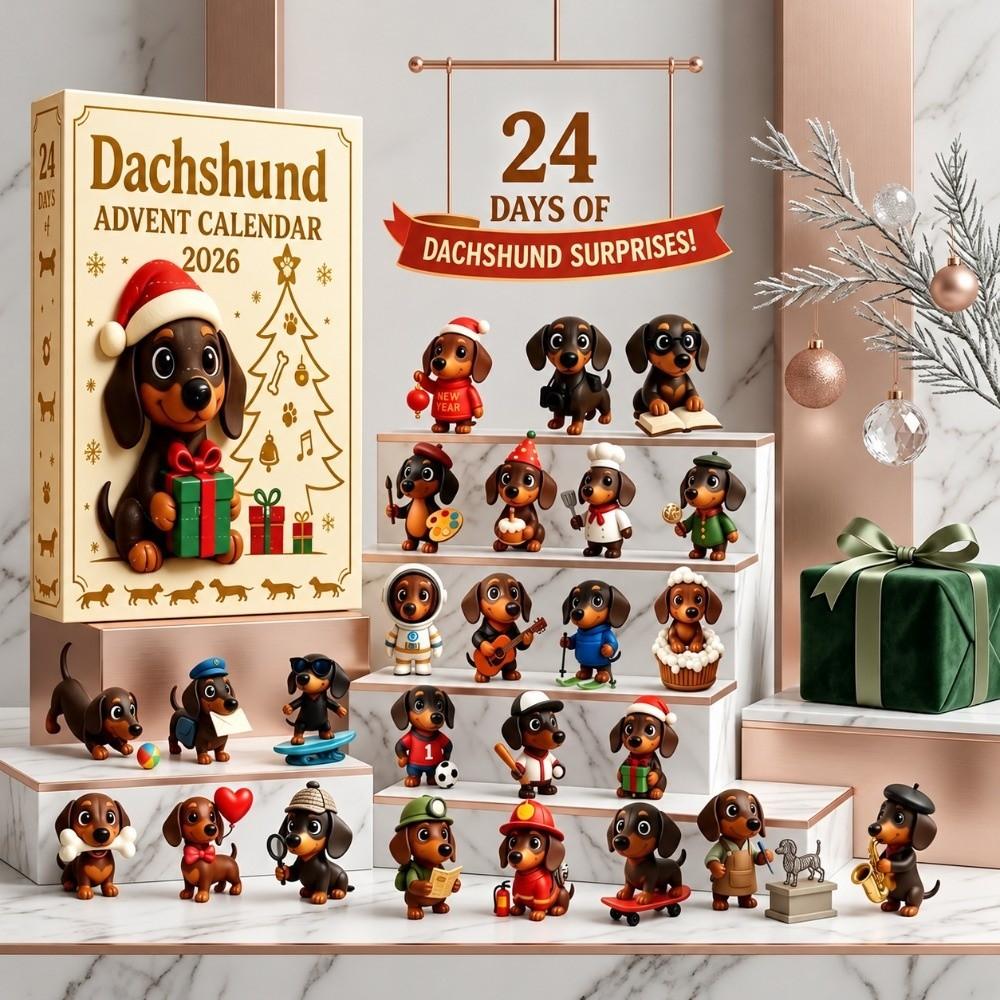 24-Day Advent Calendar 2026 Acrylic 2D Flat Animals Mini Figurines Home Festive Display
