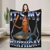 Soft Warm Flannel Throw Blanket for Kids Camping Bed   Six Seven  Funny Italian Brainrot Gaming Meme Design