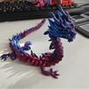 3D-печатная шарнирная фигурка крылатого дракона Кристальный гибкий дракон Украшение Декор для дома и офиса Настольный Декор Поделка Рождественский holiday Подарок