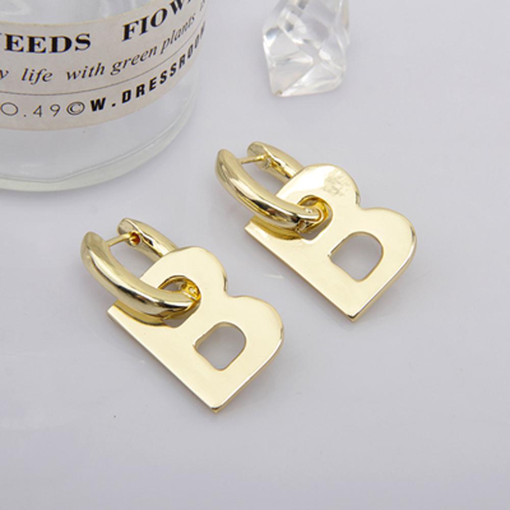 Jewelry Party Gifts for Women Hoop Earrings Drop Dangle Earrings Removable Letter B Design