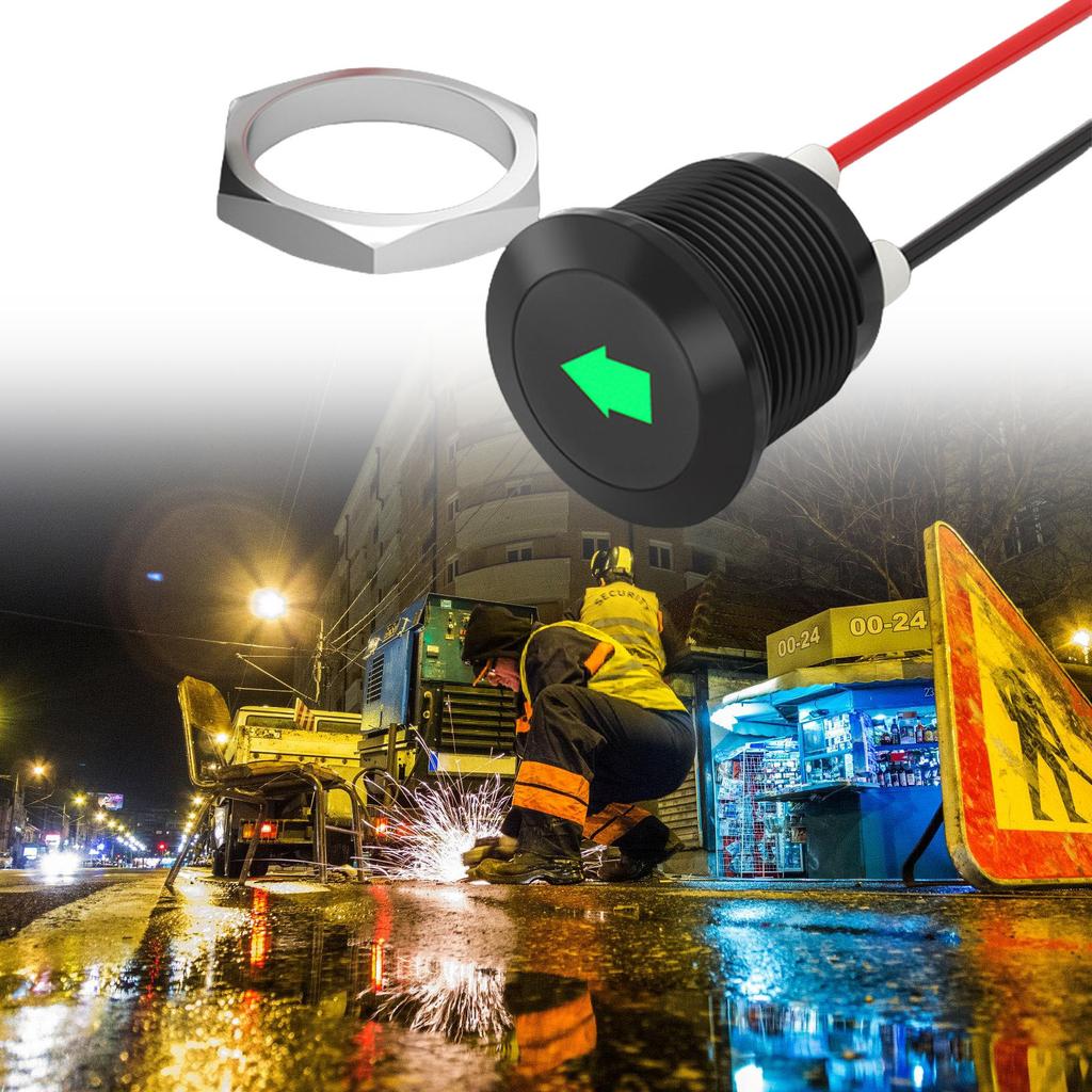 Car Indicator Light Single Arrow Symbols Car Dash Light LED Car Turn Signal Indicator Lights with Wire Lead Enduring