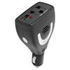 75W DC12V To AC 220V Car Power Inverter Converter USB Charger Adapter