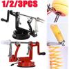 1/2/3PCS 3 In 1 Hand-cranked Clipping Fruit Potato Apple Peeler Corer Slicer Cutter Stainless Steel Slicing Machine Kitchen Tool