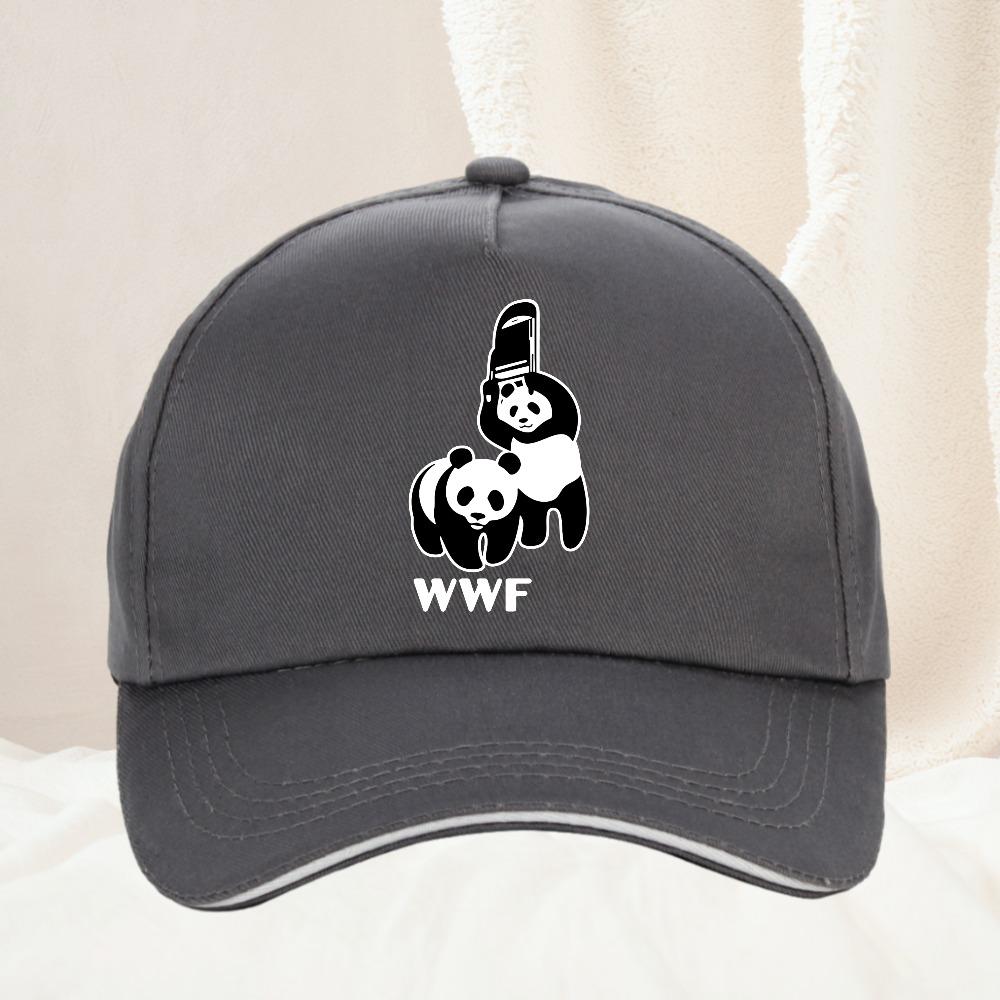 Ретро Бейсболка WWF с изображением панды Унисекс Головной убор Смешной Борьба Бои На открытом воздухе Летний Подарок Кепки Кепка
