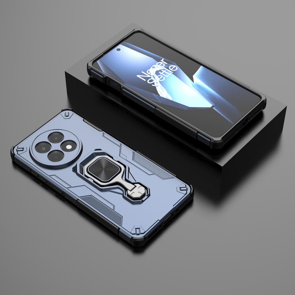 For OnePlus 13R 5G Case Rotatable Ring Kickstand PC+TPU Shockproof Phone Cover