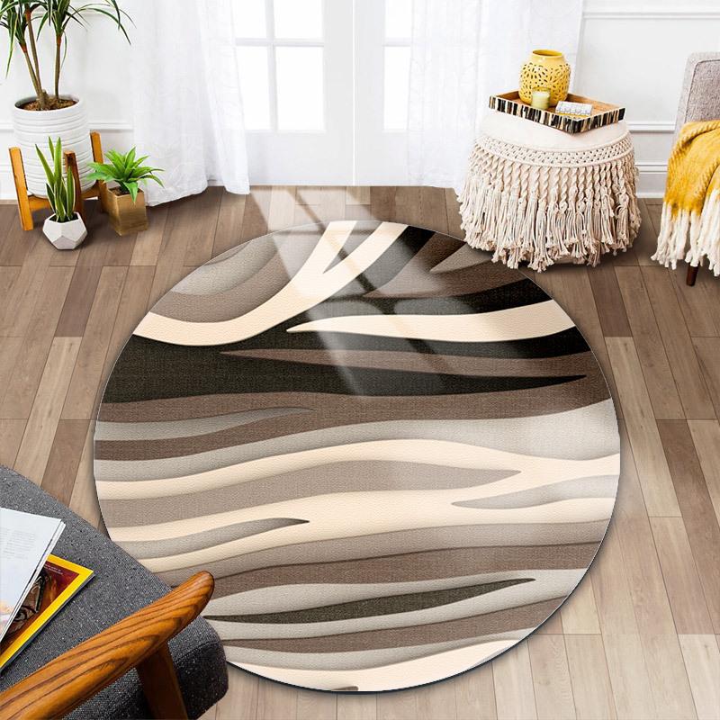 Круглый ковер, ковер, украшение для гостиной, спальни, дивана, нескользящий коврик для пола, компьютерного кресла, коврик для пола