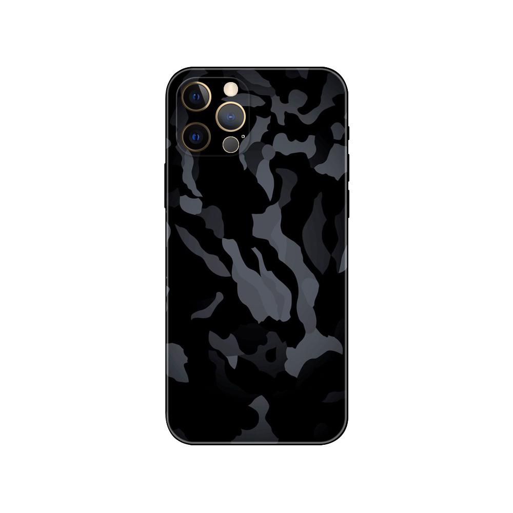 Черный камуфляжный чехол для телефона для iphone 5 5s 2020se 6 6s 7 8 plus x 10 XR XS 11 12 13 mini pro MAX черная задняя крышка из ТПУ