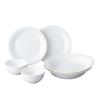 Silky White Dinnerware Set, Cute Relief Design, 6-Piece Set for 2, Microwave and Dishwasher Safe, Gift Boxed, 9968-23397