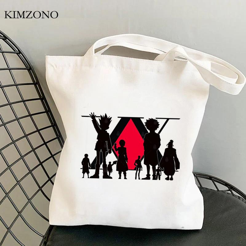 Сумка для покупок Hunter x Hunter, сумка из хлопкового джута, эко-холщовая сумка для переработки, сумка-шоппер, сетчатая веревка, bolsas, подлежащие повторному использованию, sacolas