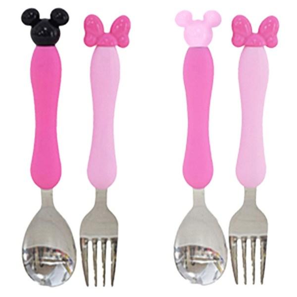 Lilpang Mickey Mascot Spoon Fork Set, Random Delivery, 1 Set