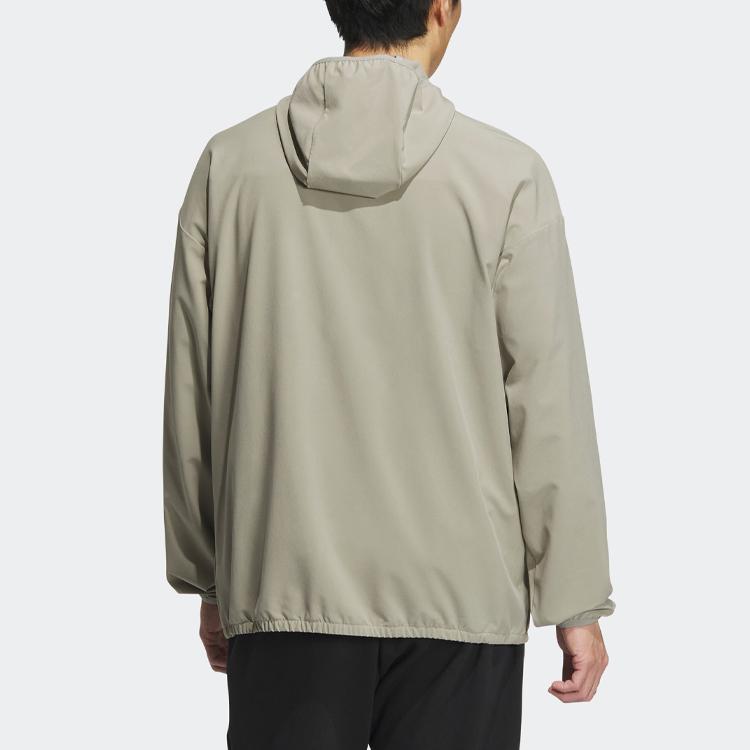 adidas Однотонная толстовка на молнии с логотипом Transitional, солнцезащитная куртка, верхняя одежда унисекс, каменно-серебристо-серый IC4425