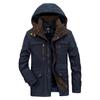 Winter New Medium and Long Large Size Men's Thickened Cotton-padded Casual Cotton-padded Jacket