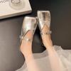 2025 Весна Лето Женские Мюли Тапочки Обувь Закрытый Носок Слипоны Шлепанцы Повседневный Уличный Стиль Балетки